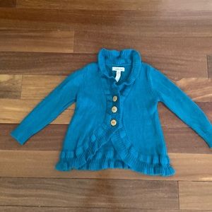 Matilda Jane Teal Cardigan Sweater Size 18-24 Months
